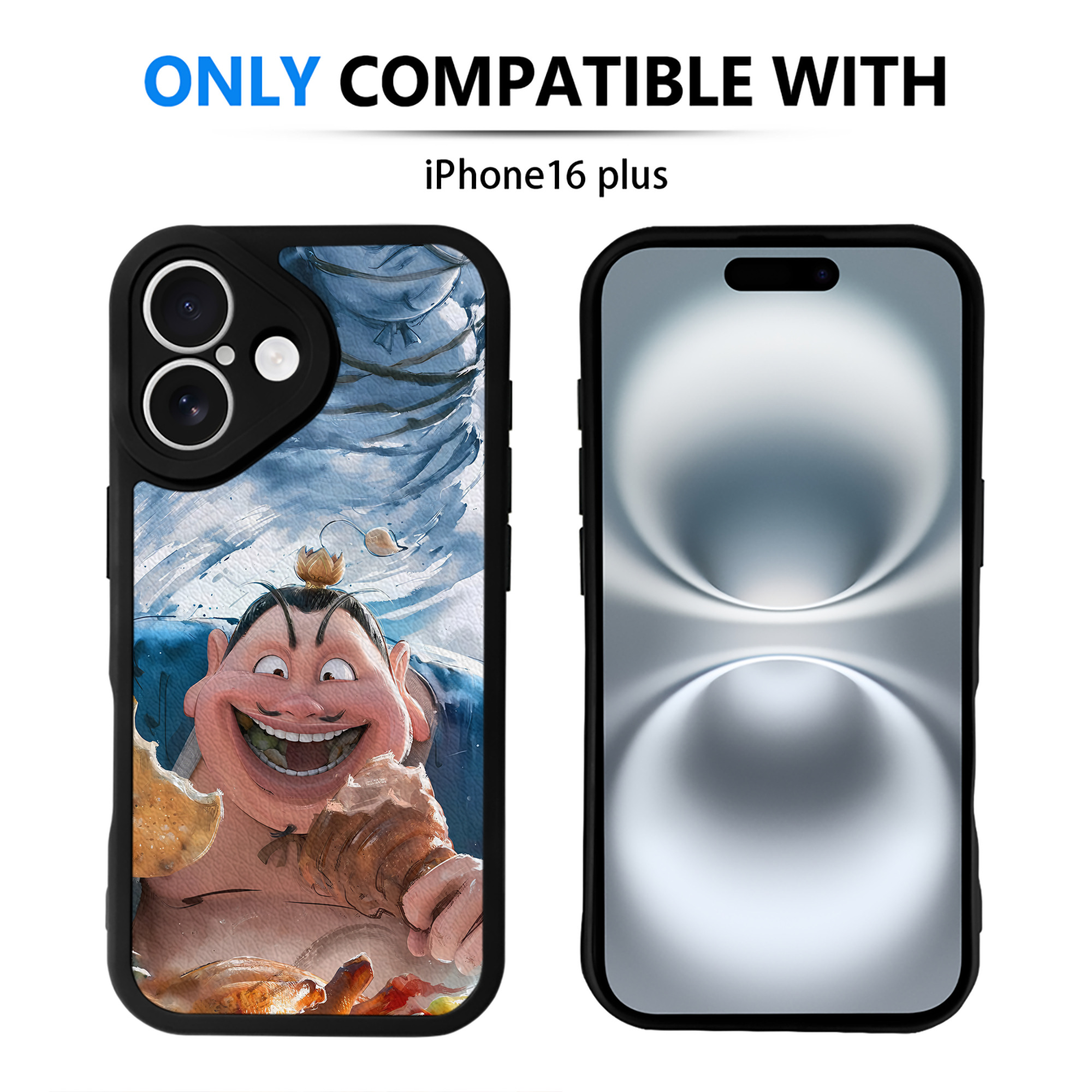 （画像用） Ne Zha 2 ナタ 魔童の大暴れ 【iPhone 16シリーズ対応】シリコンスマホケース（レザー調） 材質：シリコン